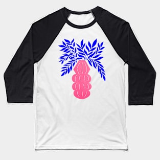 Ruby Pink Vase & Electric Leaves: Vases & Stuff 01 Baseball T-Shirt